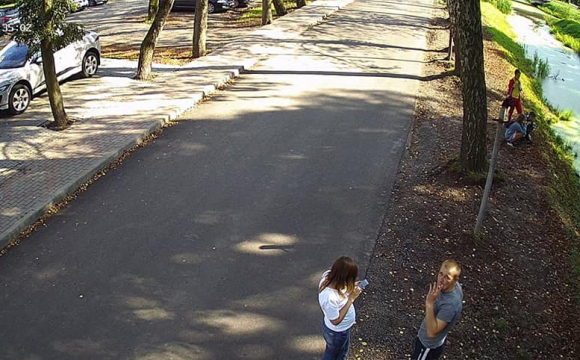 На очах у дітей: невідомий чоловік закидав камінням качку у Центральному парку Луцька. ВІДЕО