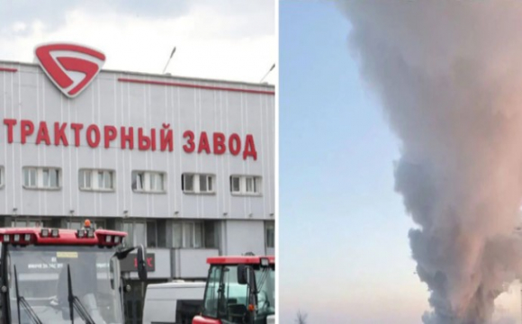 На росії величезна пожежа на заводі. ВІДЕО