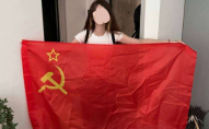 У Луцьку блогерка запостила фото з прапором СРСР. ФОТО/ВІДЕО