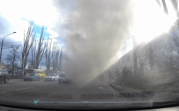 Під час руху загорівся автобус з пасажирами. ВІДЕО