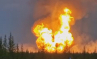 У росії на найбільшому газовому родовищі спалахнула пожежа. ВІДЕО