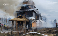 На заході України горіла старовинна дерев'яна церква 