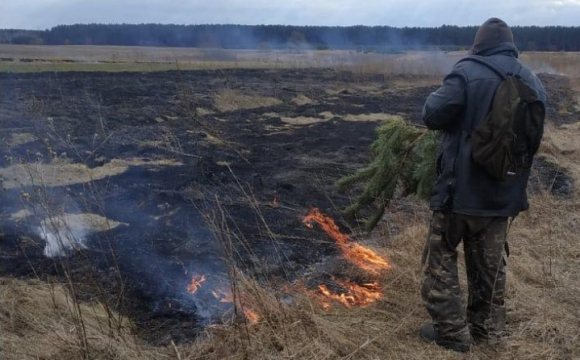 У волинському селі «на гарячому» спіймали палія сухої трави. ФОТО