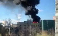 У Москві горить недобудований медичний центр. ВІДЕО