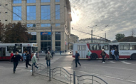 У центрі Луцька утворився тролейбусний затор